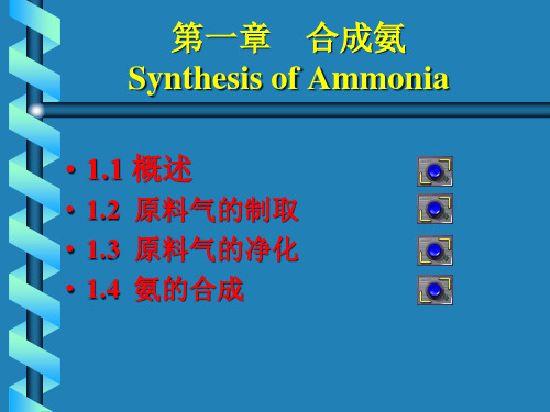 化工工艺学第1章合成氨9130