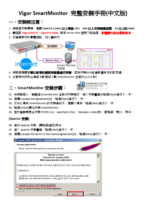 Vigor SmartMonitor 完整安装手册(中文版)