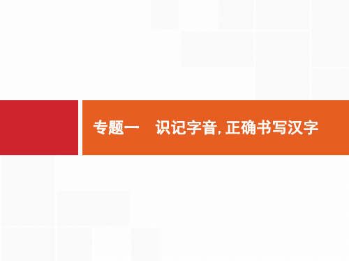 2020高考语文课标二轮(天津专用)课件：第1部分 专题1 识记字音正确书写汉字