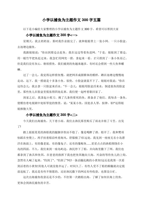 小学以捕鱼为主题作文300字五篇