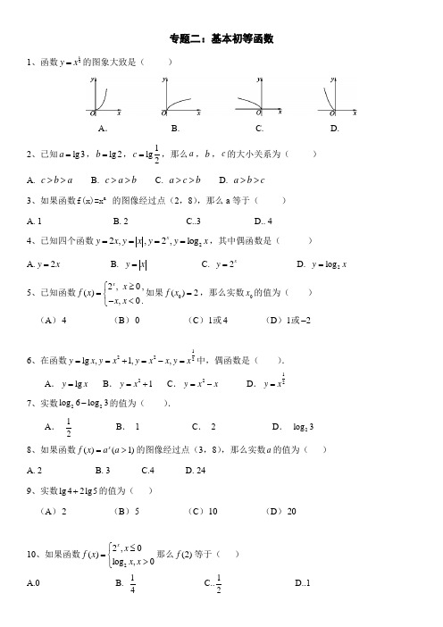 专题2基本初等函数