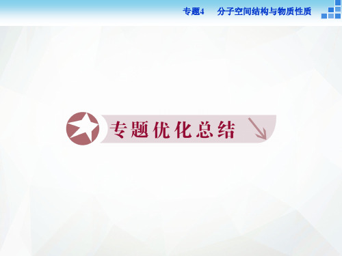 高中化学苏教版选修3课件: 专题4 分子空间结构与物质性质 专题优化总结 课件