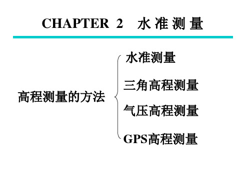 水准测量原理及方法