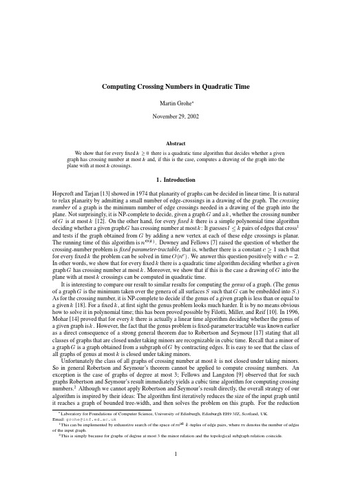 Computing crossing numbers in quadratic time