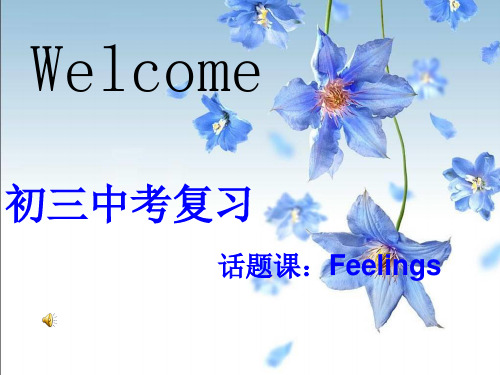 人教版初三中考复习《话题课：Feeling》教学课件(共23张PPT)