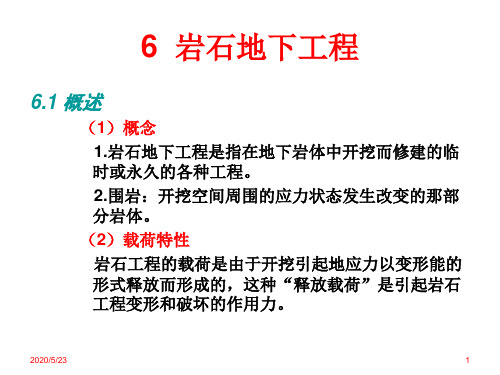 6.1-3 岩石力学与工程 岩石地下工程