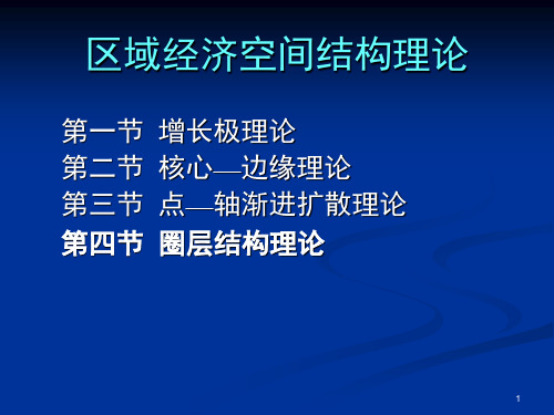 区域分析与区域规划课件：区域经济空间结构理论-增长极理论