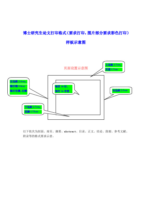 博士研究生文打印格式(要求打印,图片部分要求彩色打印)