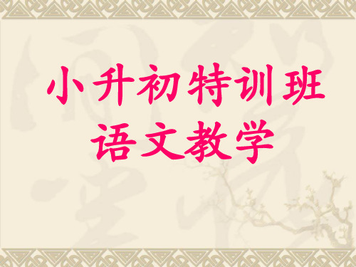 最新人教版小升初语文考试复习资料—口语交际