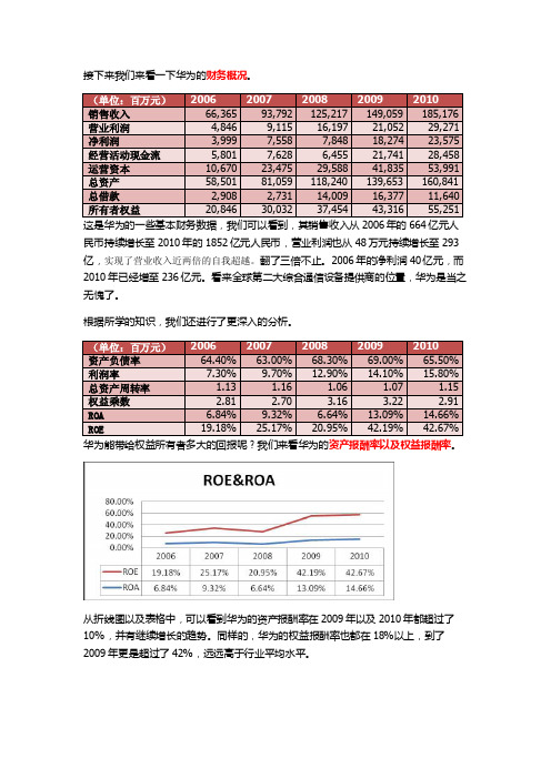 华为财务分析