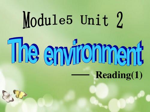 牛津译林版英语高二上册Module5《Unit2Theenvironment》课件