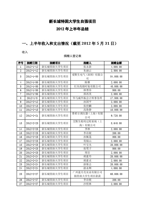 新长城项目2012年报告