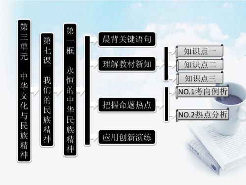 2013学年高中政治 教师用书 3.7.1永恒的中华民族精神课件 新人教版必修3