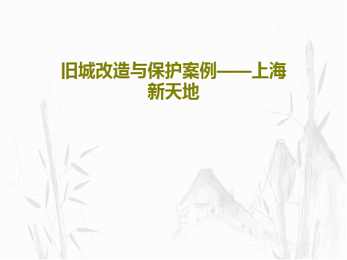 旧城改造与保护案例——上海新天地共26页文档