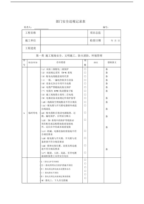 安全的巡视记录使用表.doc