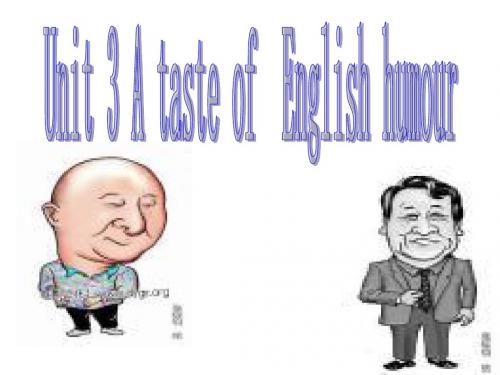 Unit 3 A taste of English humour知识点