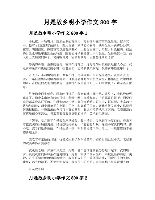 月是故乡明小学作文800字