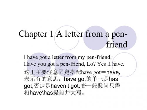 Chapter 1 A letter from a pen-friend