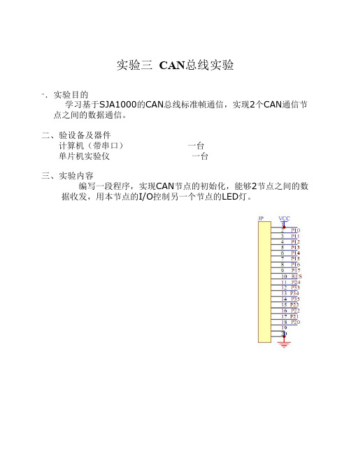 CAN总线实验