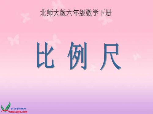 北师大版数学六年级下册《比例尺》PPT课件之一