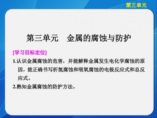 苏教版高中化学选修化学反应原理 金属的腐蚀与防护课件3