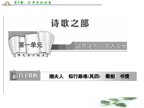 高中语文人教选修《中国古代诗歌散文欣赏》课件：第一单元 书愤