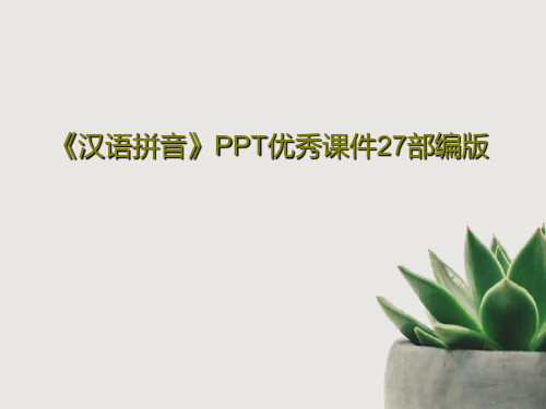 《汉语拼音》PPT优秀课件27部编版共65页PPT