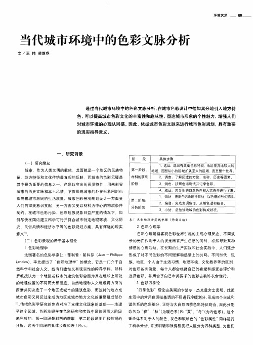 当代城市环境中的色彩文脉分析