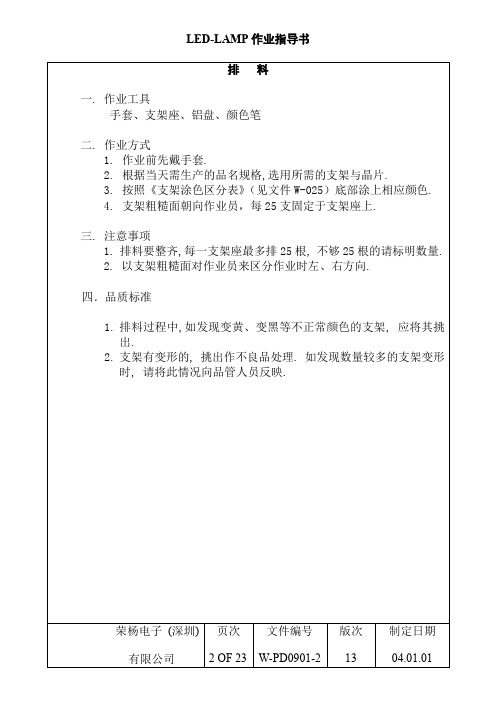 LED发光二极管全套作业指导书(吐血推荐)