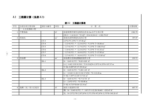 宿舍楼工程量计算