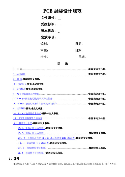 PCB封装设计规范 V0