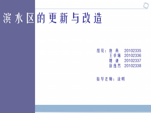 滨水区的更新与改造巴尔的摩内港巴黎塞纳河PPT课件