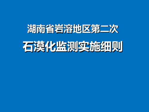 湖南省第二次石漠化监测实施细则5