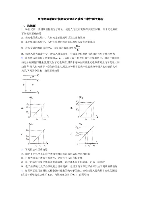 高考物理最新近代物理知识点之波粒二象性图文解析