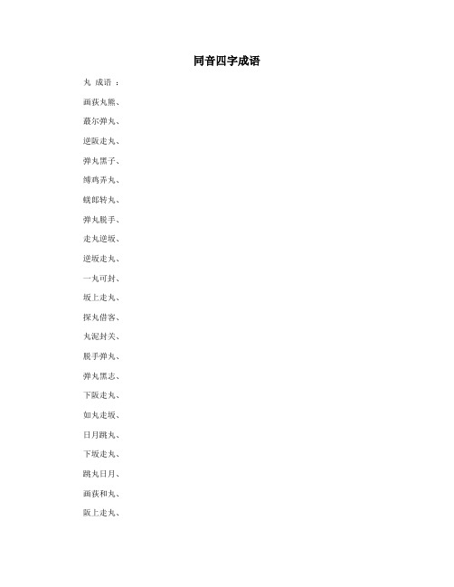 同音四字成语