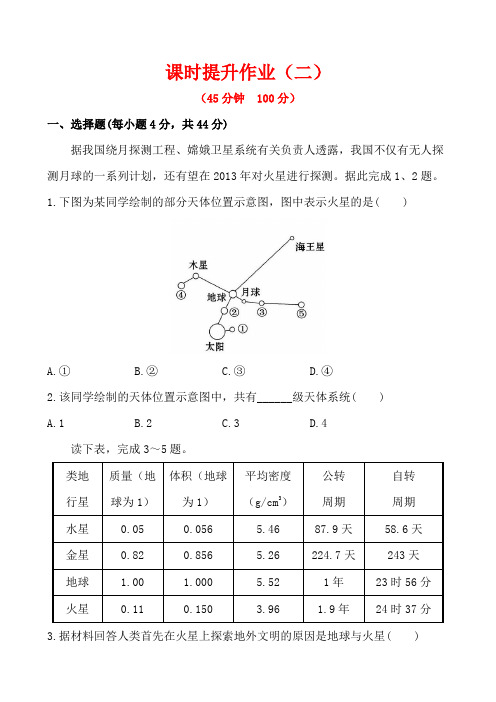 高中地理一轮复习课时提升作业(2) 自然地理 第1章 第2讲