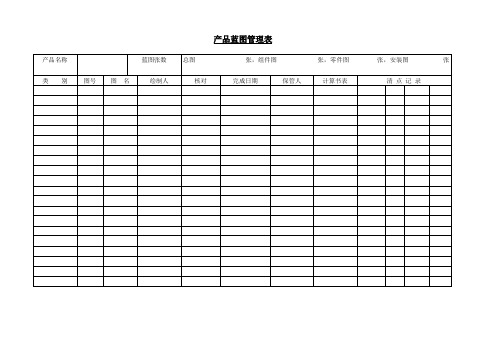 产品设计图管理 表