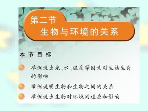 苏教版七年级上册 1.2生物与环境的关系  课件  (共31张PPT)