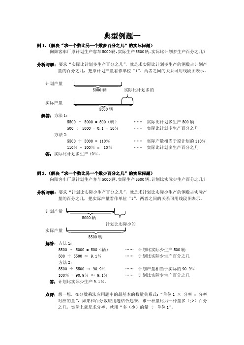 百分数典型例题——教师版