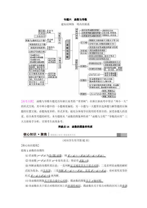 2018年浙江高考数学二轮复习教师用书：第1部分 重点强化专题 专题6 突破点14 函数的图象和性质 