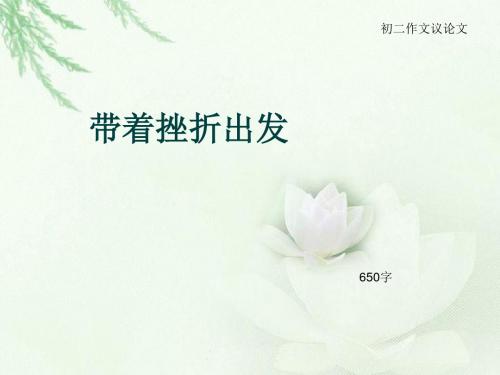 初二作文议论文《带着挫折出发》650字(总9页PPT)