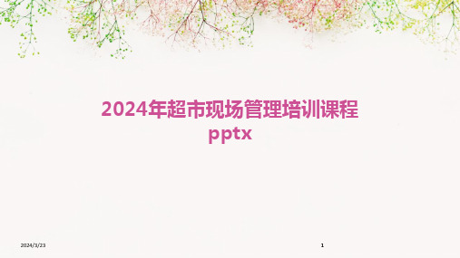 2024年度2024年超市现场管理培训课程pptx