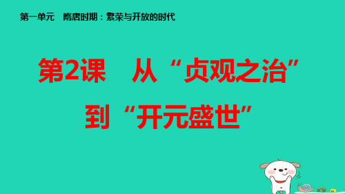 七年级历史下册第1单元第2课从“贞观之治”到“开元盛世”习题pptx课件人教部编版