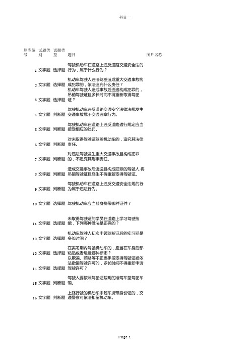 2013驾考科目一最终完全版(898题带插图)