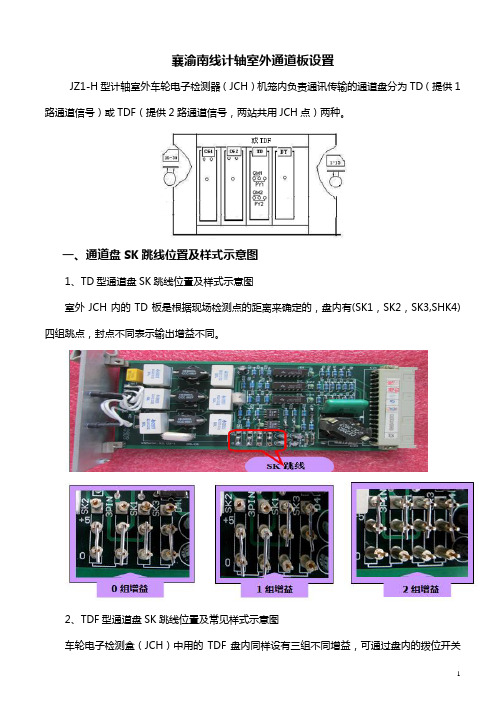 JZ1-H型计轴通道板跳线设置