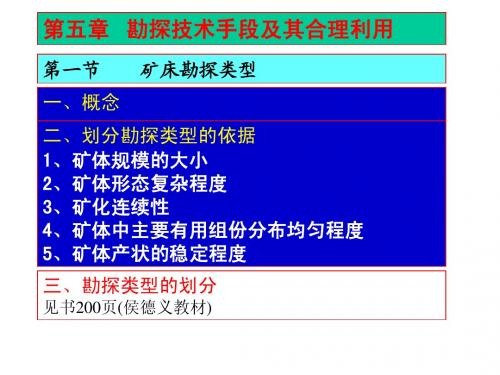 第五章 勘探技术手段及其合理利用