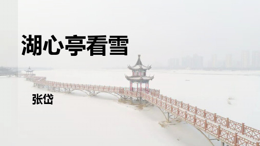 部编版九年级上册语文《湖心亭看雪》说课课件