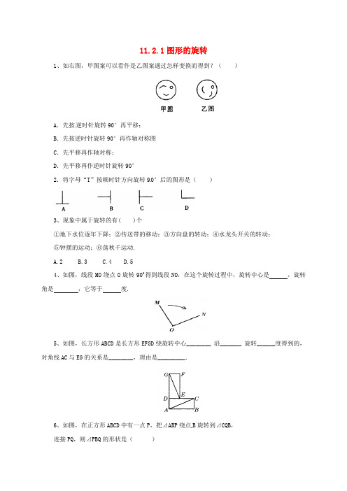 八年级数学下册 11.2.1 图形的旋转同步练习 (新版)青岛版