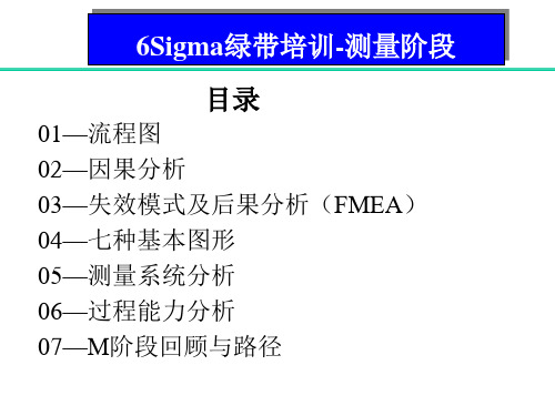 6西格玛 - M阶段绿带教材