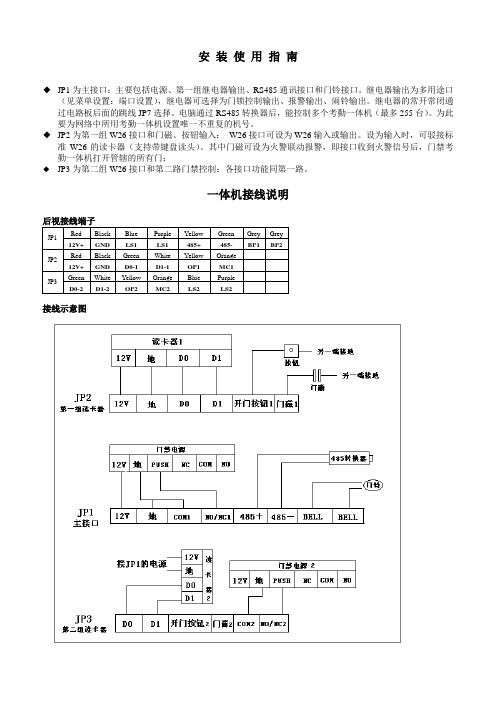 蓝精灵简易说明书接线图